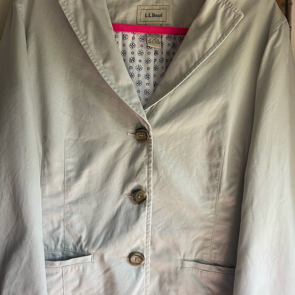 LL Bean 100% cotton blazer